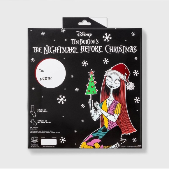 Disney Tim Burton’s “The Nightmare Before Christmas” 15 Fays of Socks - Picture 4 of 5